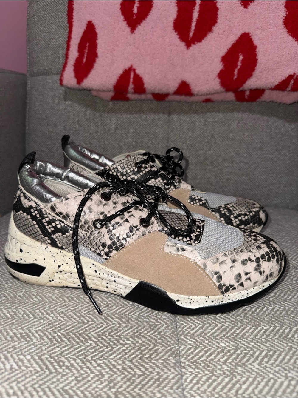 Outwoods‎ Snake Print Tennis Shoes Sneakers